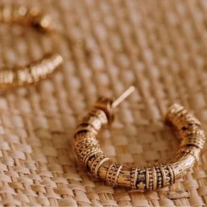 Womens Sezane Joey Hoops Gold